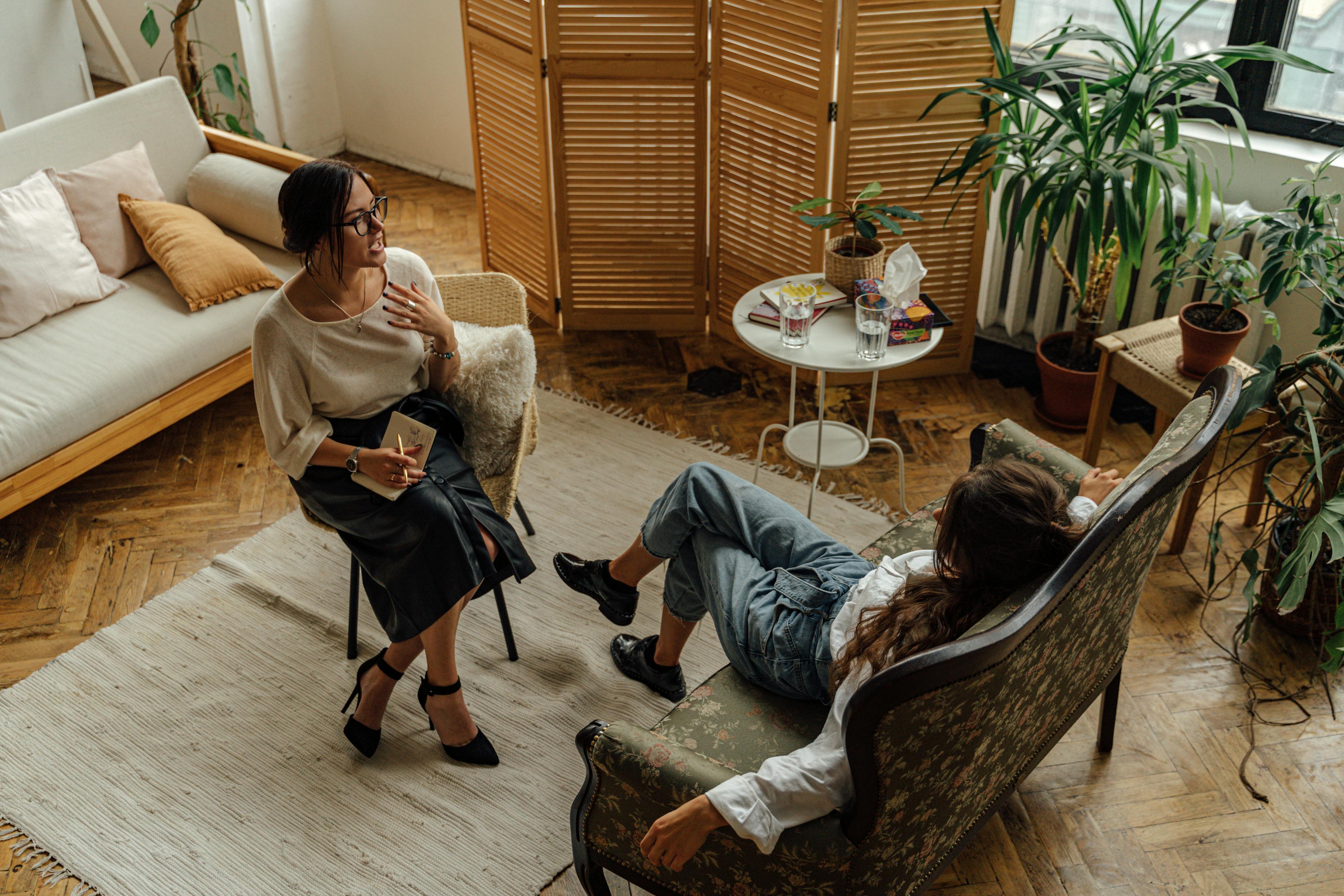 Professional therapy session environment